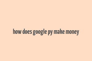 how does google py make money