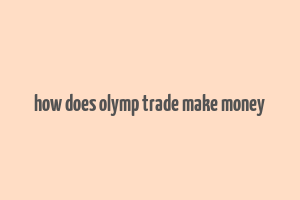 how does olymp trade make money