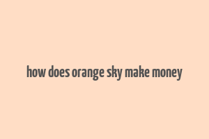 how does orange sky make money