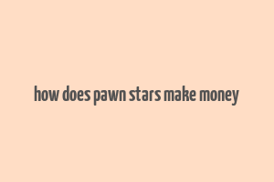 how does pawn stars make money