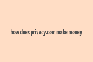 how does privacy.com make money