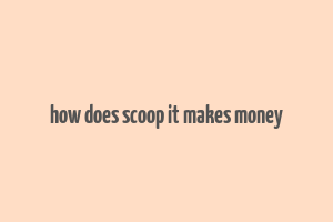 how does scoop it makes money