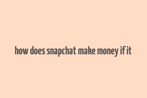 how does snapchat make money if it& 39