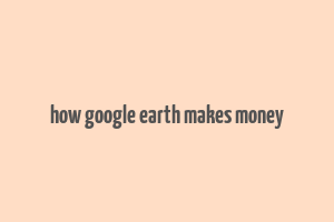 how google earth makes money