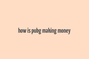 how is pubg making money