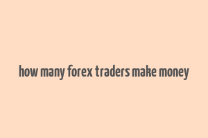 how many forex traders make money