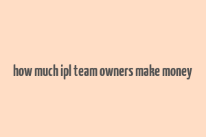 how much ipl team owners make money