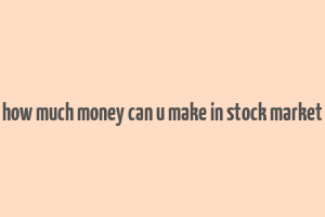 how much money can u make in stock market