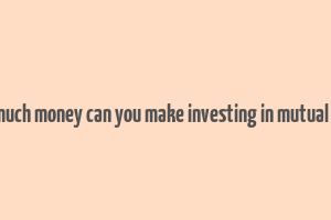 how much money can you make investing in mutual funds