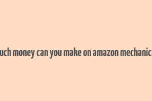 how much money can you make on amazon mechanical turk