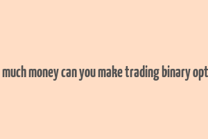 how much money can you make trading binary options