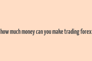 how much money can you make trading forex