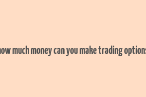 how much money can you make trading options