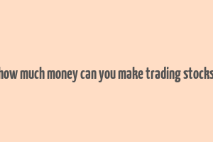 how much money can you make trading stocks