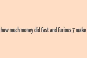 how much money did fast and furious 7 make