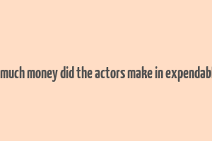 how much money did the actors make in expendables 3