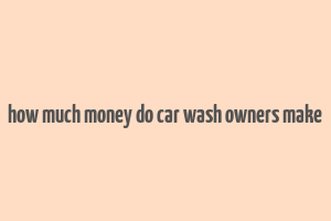 how much money do car wash owners make