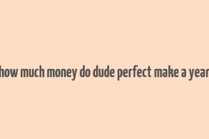 how much money do dude perfect make a year