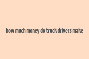 how much money do truck drivers make