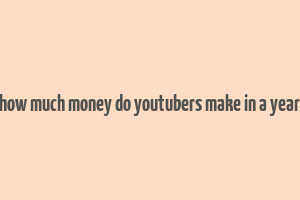 how much money do youtubers make in a year