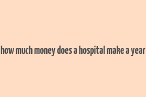 how much money does a hospital make a year