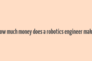 how much money does a robotics engineer make