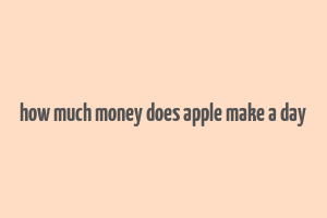 how much money does apple make a day