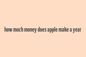 how much money does apple make a year