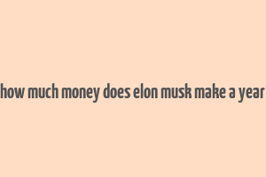 how much money does elon musk make a year