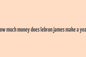 how much money does lebron james make a year