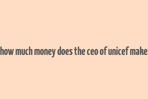 how much money does the ceo of unicef make