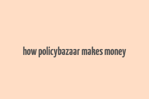 how policybazaar makes money