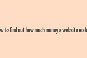 how to find out how much money a website makes