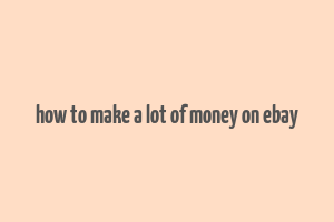 how to make a lot of money on ebay