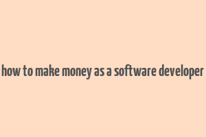 how to make money as a software developer