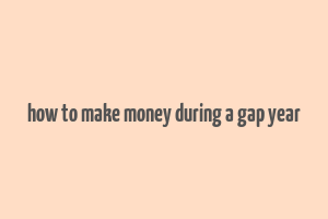 how to make money during a gap year