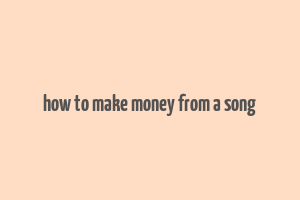 how to make money from a song