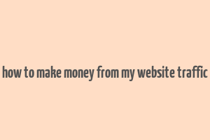 how to make money from my website traffic