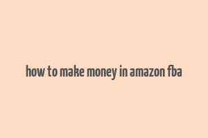 how to make money in amazon fba