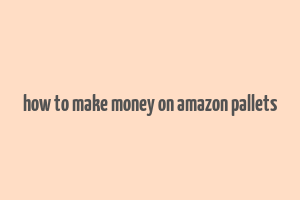 how to make money on amazon pallets