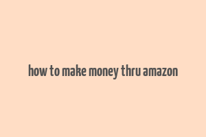 how to make money thru amazon