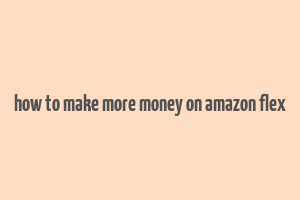 how to make more money on amazon flex