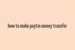 how to make paytm money transfer