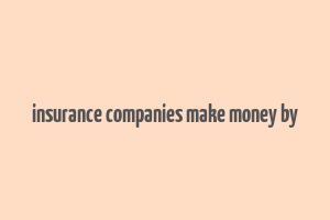 insurance companies make money by