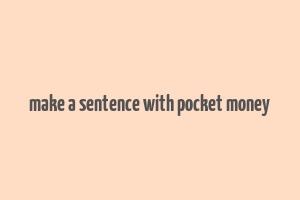 make a sentence with pocket money