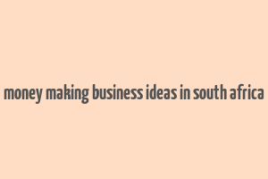 money making business ideas in south africa