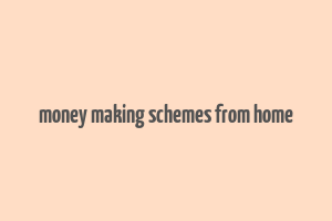 money making schemes from home