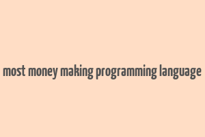 most money making programming language