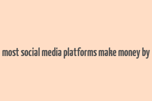 most social media platforms make money by