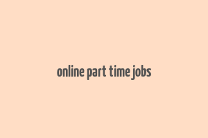 online part time jobs